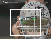 Tablet Screenshot of creativequarterback.com